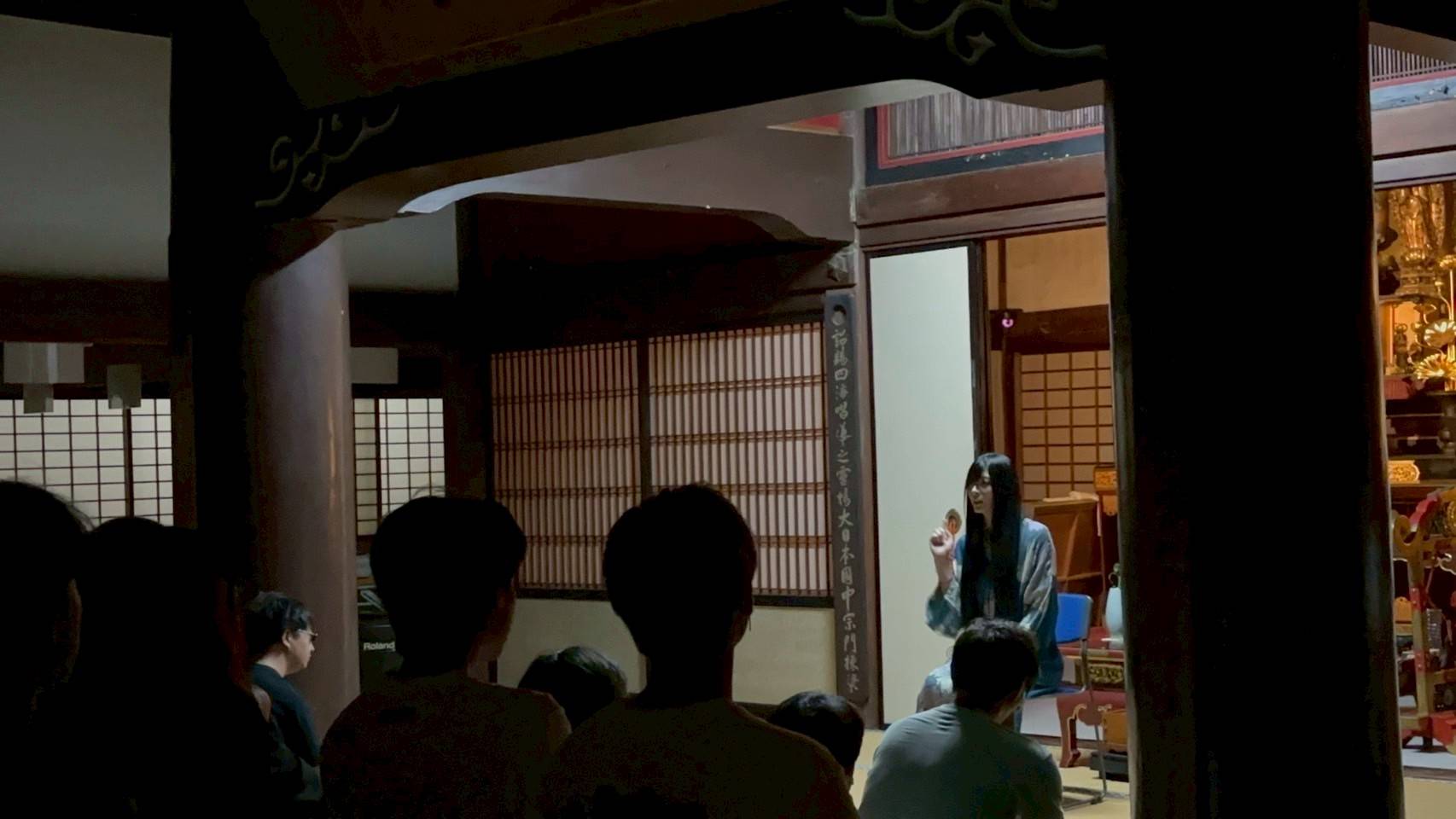 夜寺怪談の当日の様子